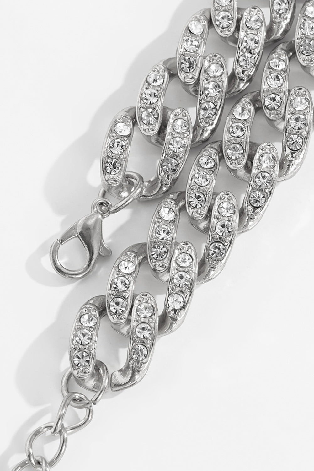 Gold 4pcs Rhinestone Decor Adjustable Chain Bracelet Set